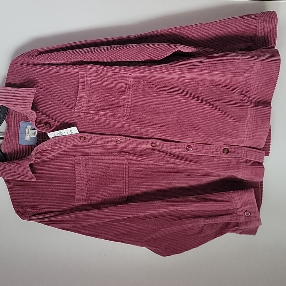L.L. Bean Plum Corduroy Shirt NWT